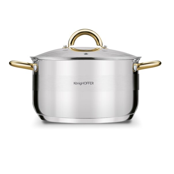 Garnek na indukcję ze stali nierdzewnej Konighoffer Faro Gold 9,2 l