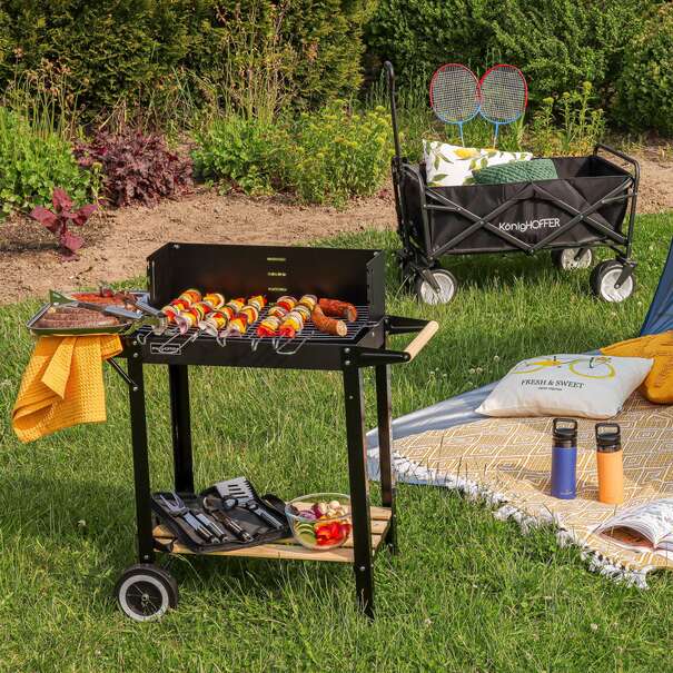 Grill ogrodowy na węgiel Konighoffer 86 x 41 x 80 cm