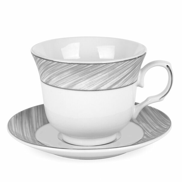 Komplet dw&oacute;ch filiżanek do kawy ze spodkami Tadar Bella Feguro Motivo 250 ml