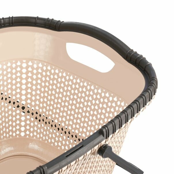 Kosz piknikowy Violet House Rattan 40 x 57 x 26 cm cappuccino