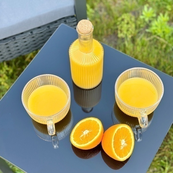 Kubek szklany Tadar Jumbo Paski 450 ml