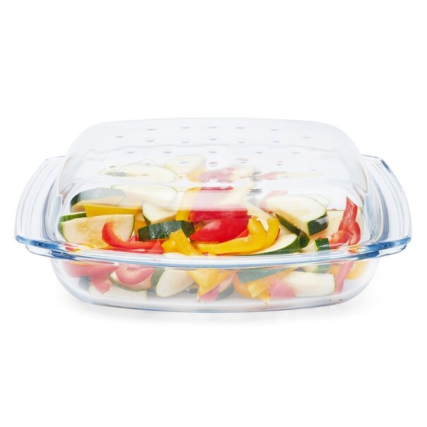 Naczynie żaroodporne prostokątne z pokrywą Termisil Grill&Drop 4,1 l