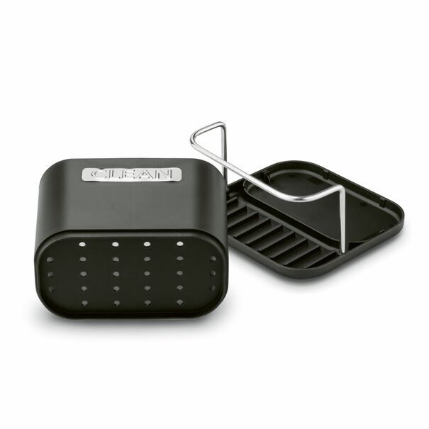 Ociekacz na sztućce z podstawką Tadar Clean 13,5 x 12 x 10,8 cm czarny