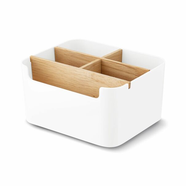 Organizer na biurko i na przyprawy Tadar Iver 18 x 14,3 x 9,5 cm biały