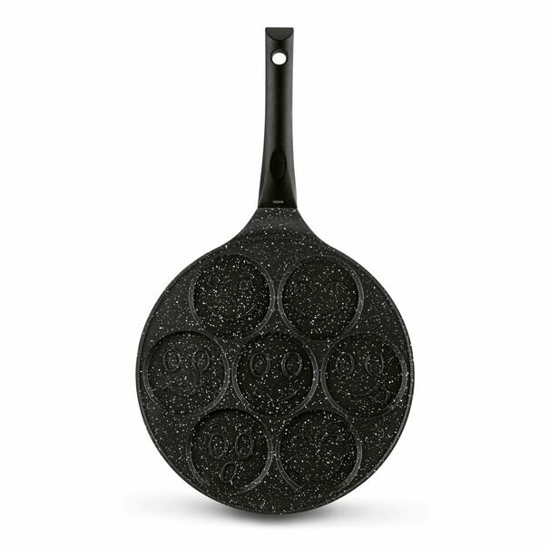 Patelnia marmurowa do pancakes i plack&oacute;w Tadar Marble Buźki 26 cm indukcja
