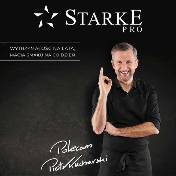 Zestaw garnk&oacute;w na indukcję Starke Pro Texture Copper 10 element&oacute;w i 3 noże Toshiro