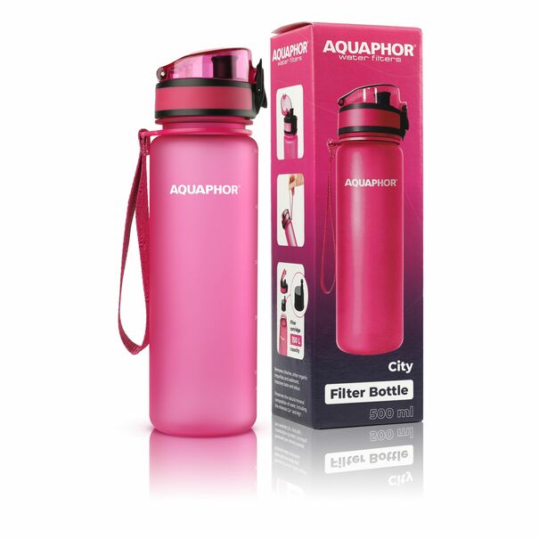 Butelka filtrująca Aquaphor City 0,5 l r&oacute;żowa