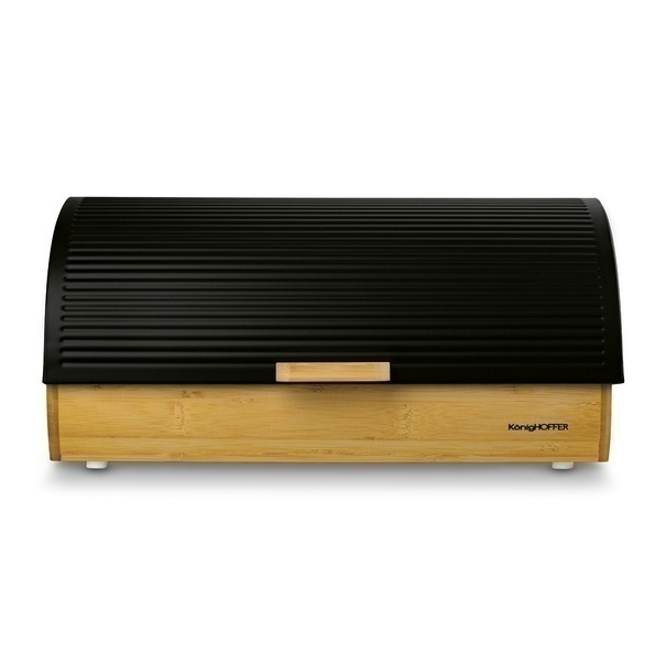 Chlebak bambusowy Konighoffer Fushion 36 x 22 x 17 cm czarny