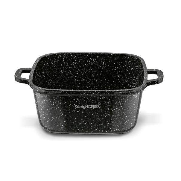 Garnek ceramiczny Konighoffer Kingstone 20 cm kwadratowy z aromatyzerem i 2 nakładki