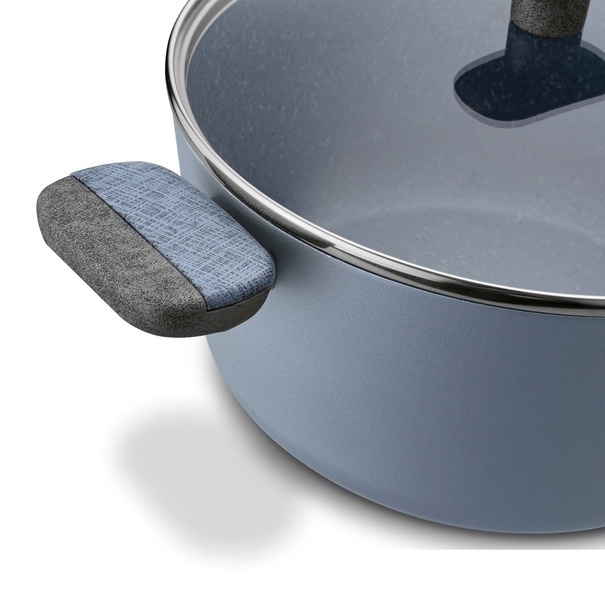 Garnek na indukcję non stick z pokrywką Starke Pro Double 6,6 l