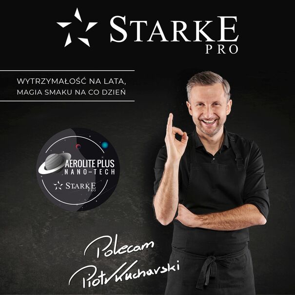 Garnek na indukcję z powłoką marmurową i pokrywką Starke Pro Ceres Marble 1,2 l
