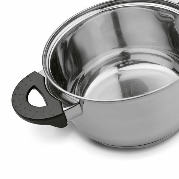 Garnek ze stali nierdzewnej Tadar Jumbo Basic 16 cm z pokrywką