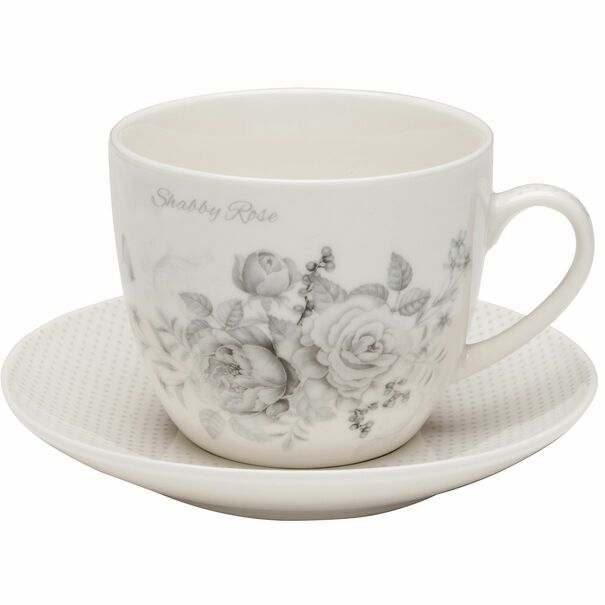 Komplet 2 filiżanek ze spodkami Tadar Shabby Rose 250 ml opak. prezentowe