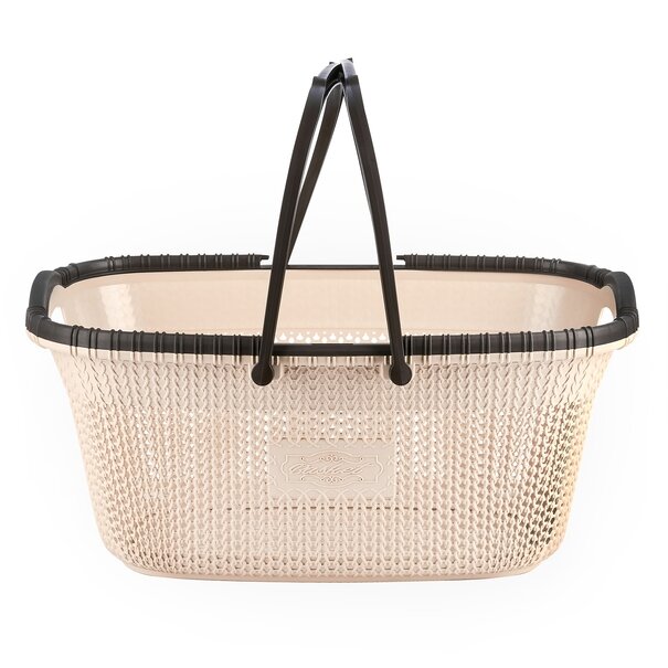 Kosz piknikowy Violet House Rattan 40 x 57 x 26 cm cappuccino