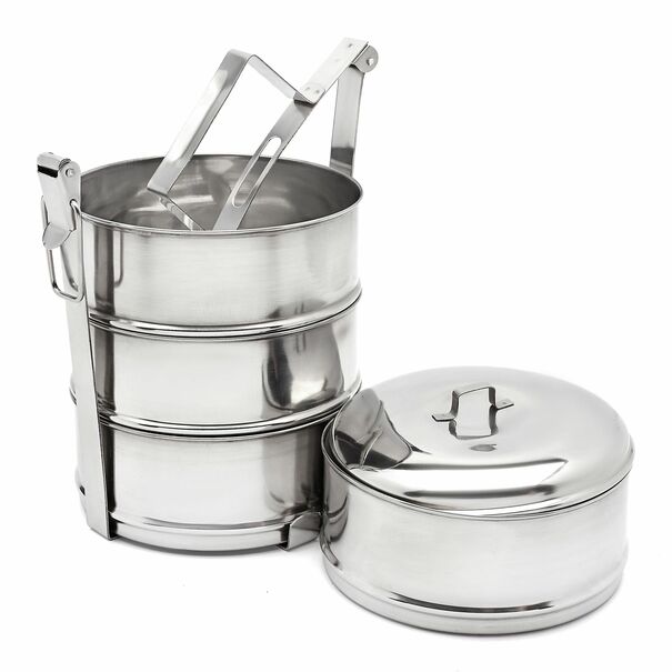 Menażka turystyczna ze stali nierdzewnej Tadar 16 cm 4 elementy