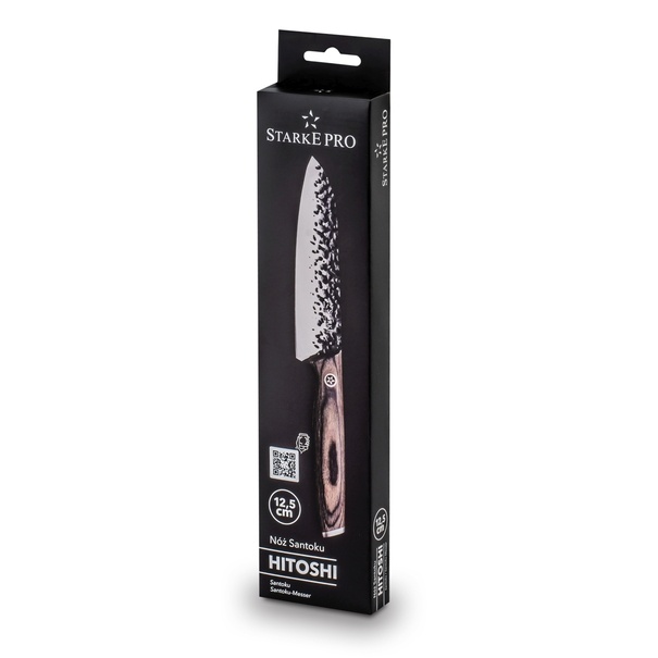 N&oacute;ż Santoku z twardej stali Starke Pro Hitoshi 12,5 cm