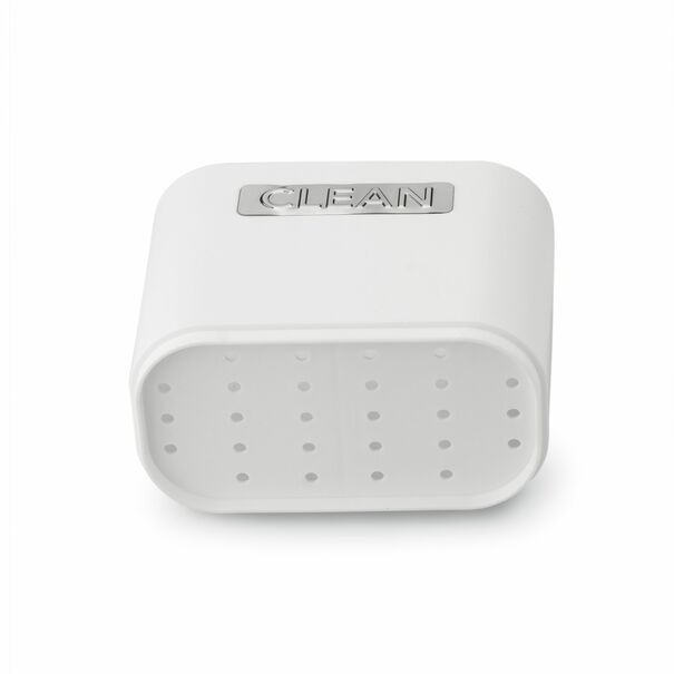 Ociekacz na sztućce z podstawką Tadar Clean 13,5 x 12 x 10,8 cm biały