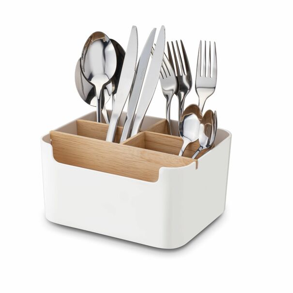 Organizer na biurko i na przyprawy Tadar Iver 18 x 14,3 x 9,5 cm biały