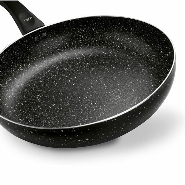Patelnia marmurkowa non-stick z pokrywką głęboka Tadar Marmara 28 cm