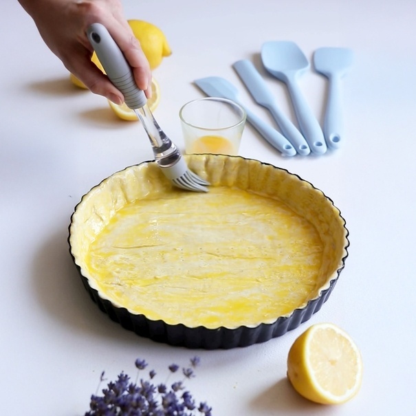 Pędzelek silikonowy kuchenny okrągły Tadar Silico Alix 23 x 2,5 cm szary