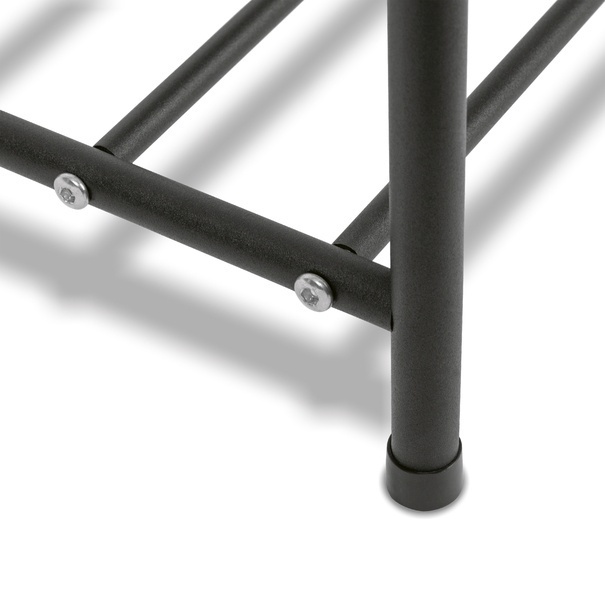 Regał na buty stalowy Konighoffer Arco 63 x 28 x 61 cm 3 poziomy czarny