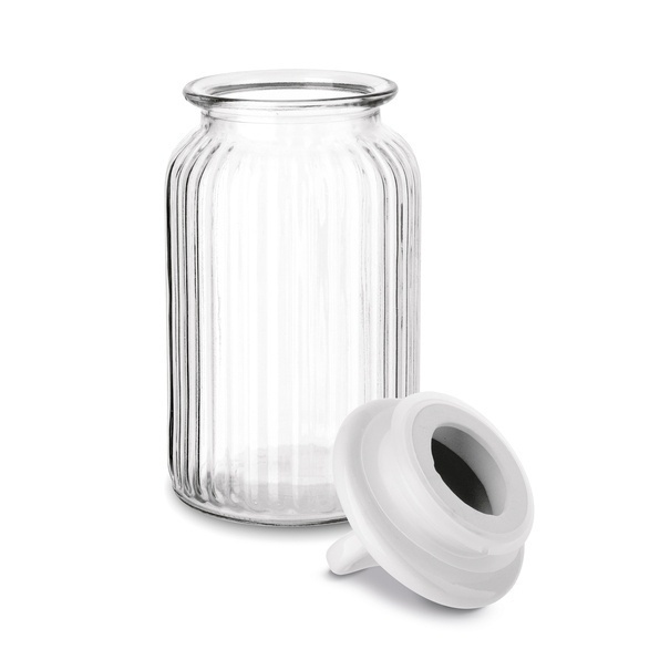 Słoik ozdobny z pokrywką ceramiczną Tadar Serce 1300 ml okrągły