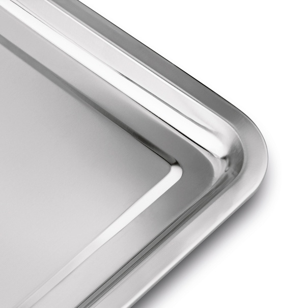 Taca metalowa nierdzewna Tadar 49,5 x 34,5 cm prostokątna