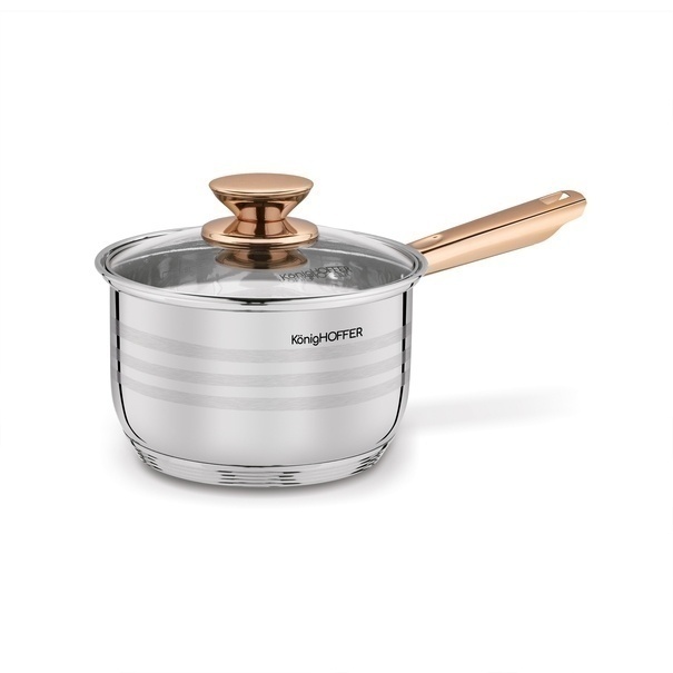 Zestaw garnk&oacute;w na indukcję Konighoffer Bari Rose Gold 12 element&oacute;w