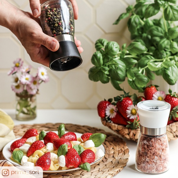 Zestaw młynk&oacute;w ręcznych do soli i do pieprzu Tadar 170 ml