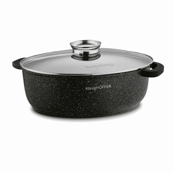 Brytfanna aluminiowa z aromatyzerem Konighoffer Pollo 8 l owalna