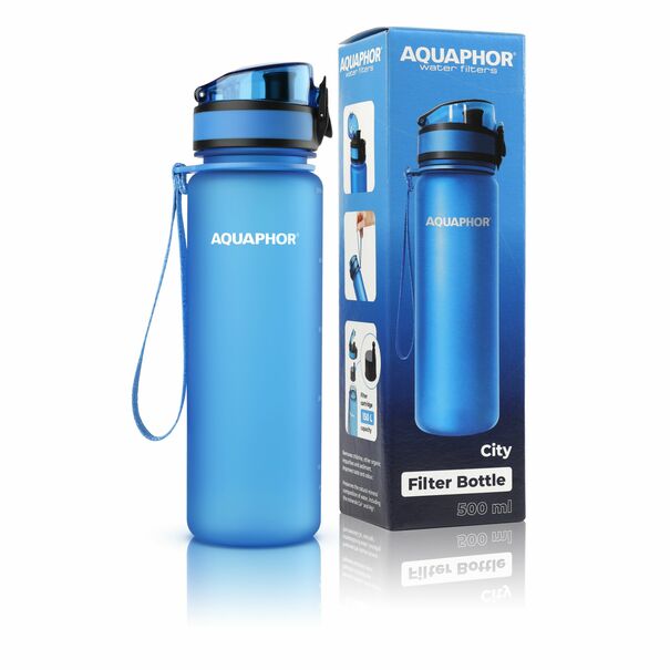 Butelka filtrująca Aquaphor City 0,5 l niebieska