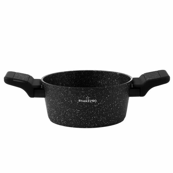 Garnek na indukcję z powłoką marmurową i pokrywką Starke Pro Ceres Marble 1,2 l
