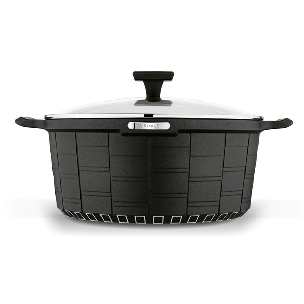 Garnek na indukcję z powłoką marmurową i pokrywką Starke Pro Crows Marble 6,2 l