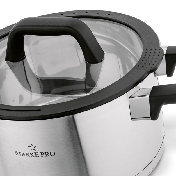 Garnek nierdzewny z pokrywką Starke Pro Rigor 3,3 l