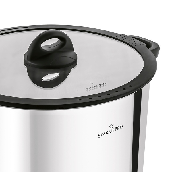 Garnek wysoki nierdzewny z pokrywką Starke Pro Sante 6,5 l indukcja