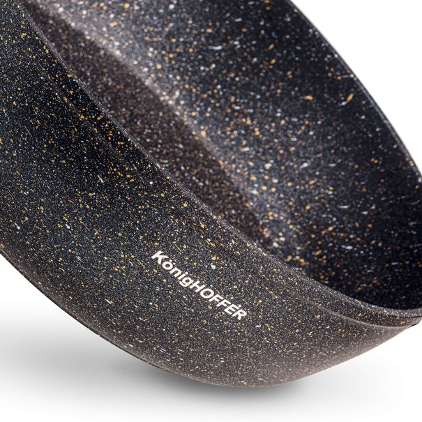 Patelnia granitowa głęboka KonigHOFFER Pescado z pokrywką 28 cm
