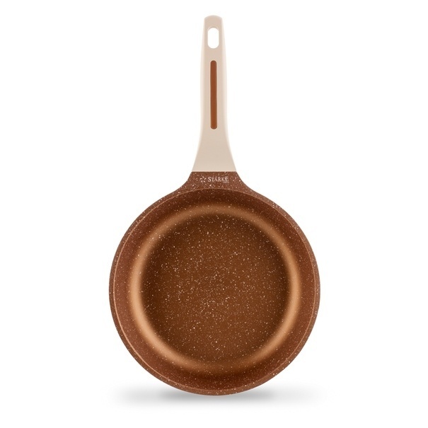 Patelnia na indukcję uniwersalna Starke Pro Texture Creamy 24 cm