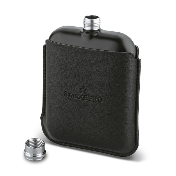 Piersi&oacute;wka ze stali nierdzewnej z lejkiem i etui Starke Pro 170 ml czarna