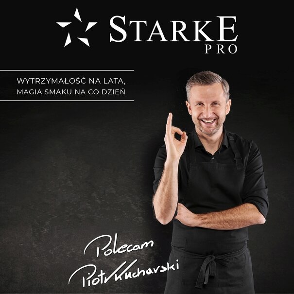 Rondel na indukcję marmurowy z pokrywką Starke Pro Luxury Grey 1,2 l