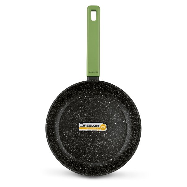 Zestaw 3 patelni na indukcję marmurowych Konighoffer Pedra Verde 20 cm 24 cm 28 cm i 5 miarek