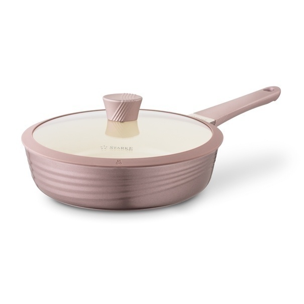 Zestaw garnk&oacute;w ceramicznych na indukcję Starke Pro Naturale Rose Gold 10 element&oacute;w