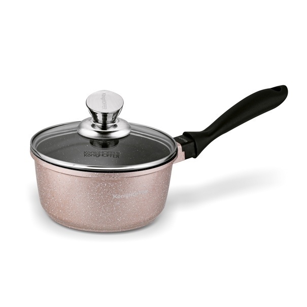Zestaw garnk&oacute;w Konighoffer Pollo Rose Gold 8 element&oacute;w 2 nakładki i 2 podkładki