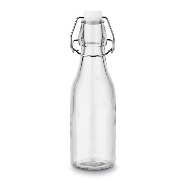 Butelka szklana z klipsem Tadar 250 ml okrągła