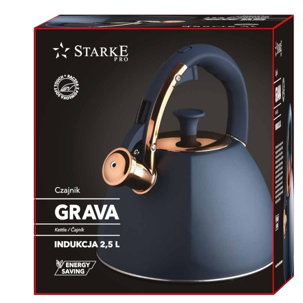 Czajnik na gaz i indukcję Starke Pro Grava 2,5 l granatowy