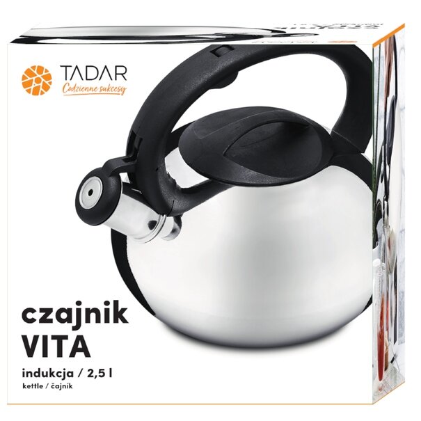 Czajnik nierdzewny Tadar Vita 2,5 l srebrny połysk
