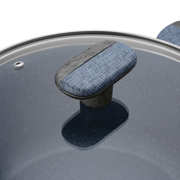 Garnek na indukcję non stick z pokrywką Starke Pro Double 6,6 l