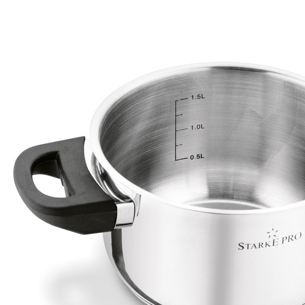 Garnek nierdzewny z pokrywką Starke Pro Sante 1,9 l