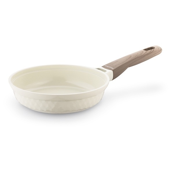 Komplet 3 patelni ceramicznych Konighoffer Rosti 20 24 28 cm kremowe