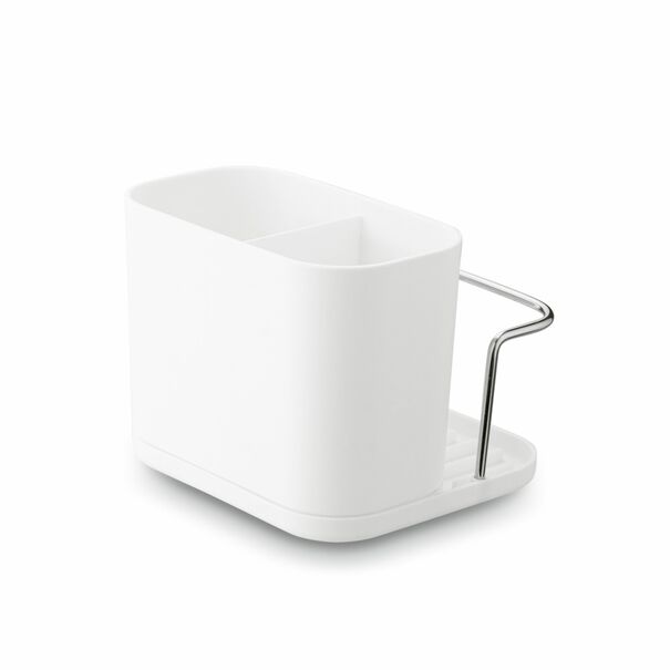 Ociekacz na sztućce z podstawką Tadar Clean 13,5 x 12 x 10,8 cm biały