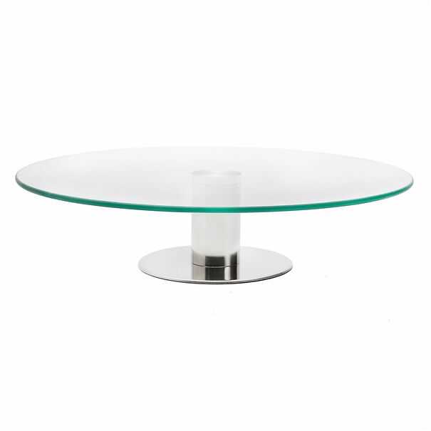 Patera szklana na n&oacute;żce Tadar Omena 30 cm okrągła
